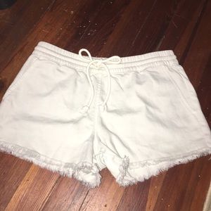NWOT- Cream colored beach shorts
